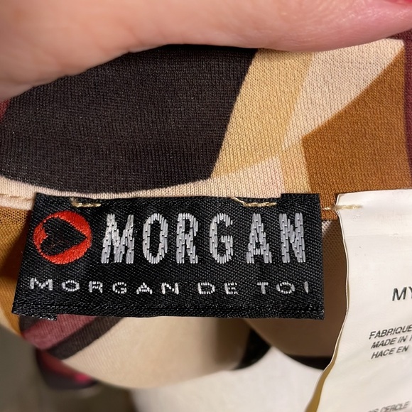 MORGAN DE TOI MYRIANA  geometrical sequin stripe button down shirt semi sheer XS - Picture 10 of 13